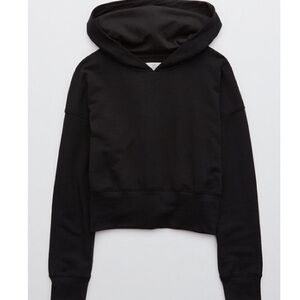 AERIE OFFLINE OTT FLEECE CROPPED HOODIE